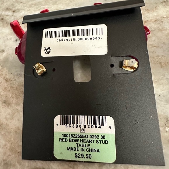 FINAL PRICE DROP I.N.C. International Concepts Bow Heart Drop Earrings - Picture 3 of 3